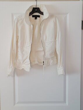 Louis Vuitton cream-colored zip-up jacket, Size EU36